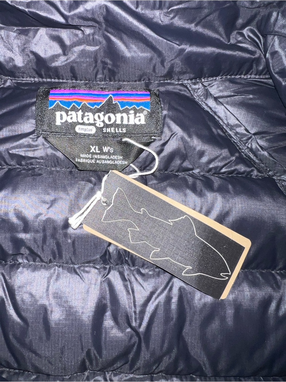 Patagonia black Quilted Down Jacket with Logo Patch - Picture 2 of 4